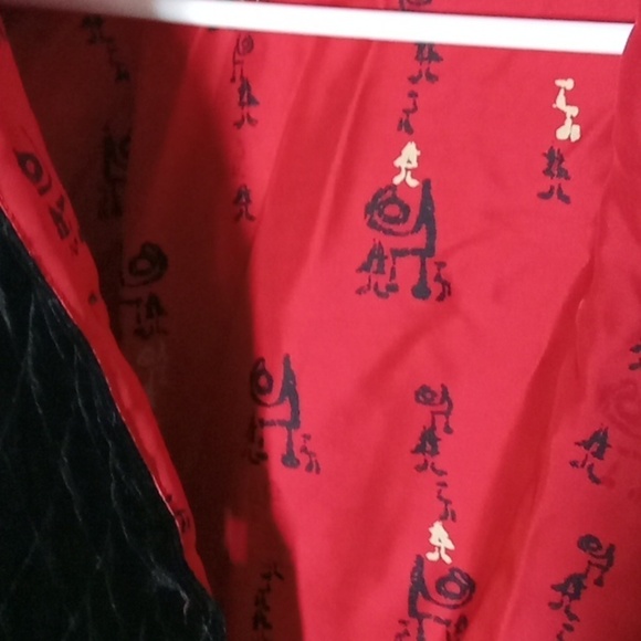 Vintage style Asian lining coat quilted - Picture 5 of 6